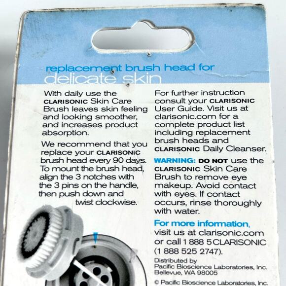 New Clarisonic Delicate Replacement Brush Head for Skin Care System - Picture 2 of 4
